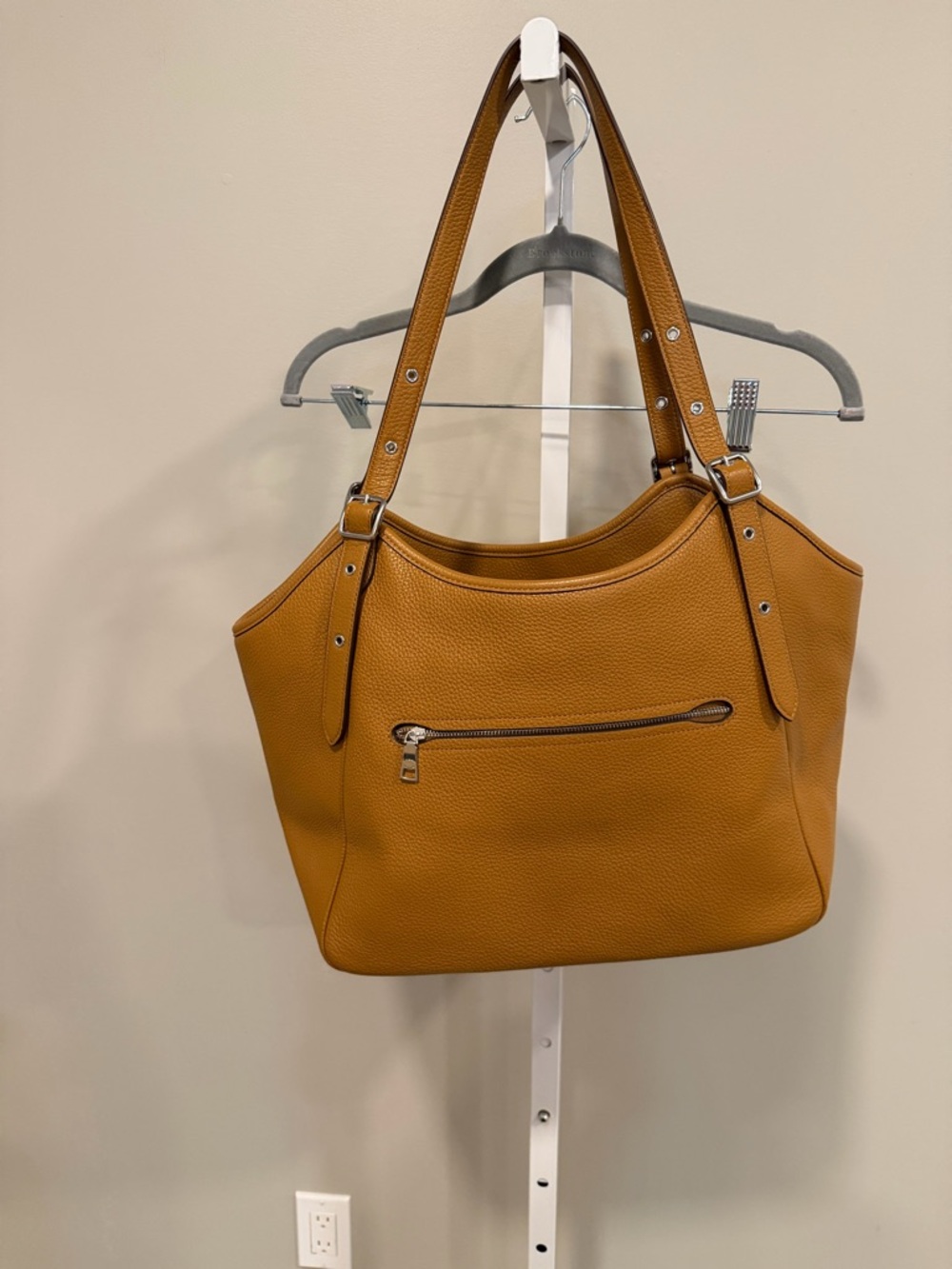 Coach Pebbled Leather Shoulder Bag in Caramel - Picture 4 of 6